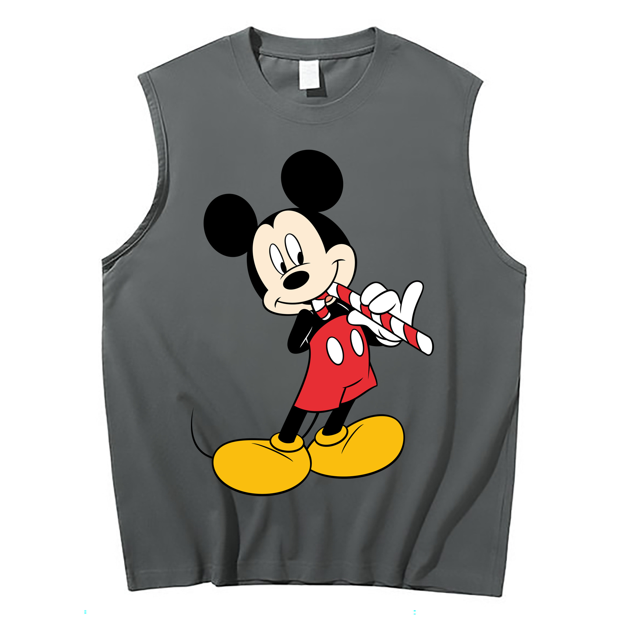 ミッキーマウス Mickey Mouse コットン100％タンクトップ（フロントプリント）